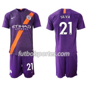Camisetas Manchester City Silva 21 Niño Tercera Equipacion 2018/2019